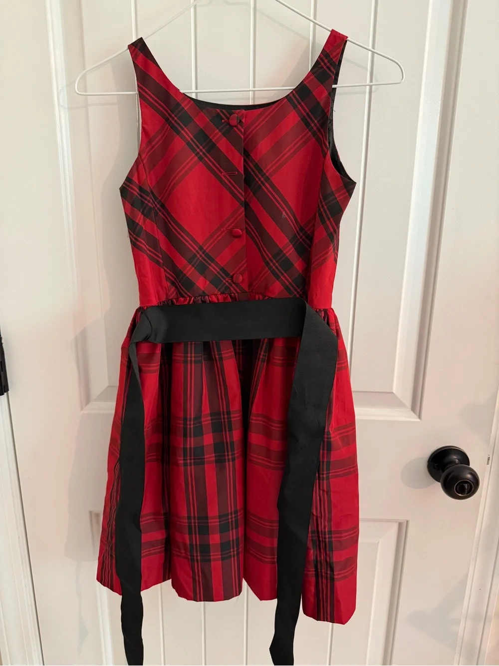 NWT Girls' Polo Red black Plaid Sleeveless Party Dress size 12 Formal